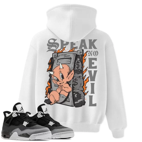 TeeVivo Hoodie Match Air Jordan 4 Retro Fear Speak no evil – Air Jordan 4 Hoodie, AJ4 Hoodie