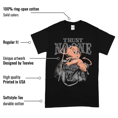 TeeVivo T-Shirt Match Air Jordan 4 Retro Fear Trust no one – Air Jordan 4 Shirt, AJ4 Shirt
