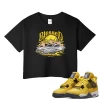 TeeVivo Crop Top Match Air Jordan 4 Retro Lightning Blessed – Air Jordan 4 Crop Top, AJ4 Crop Top