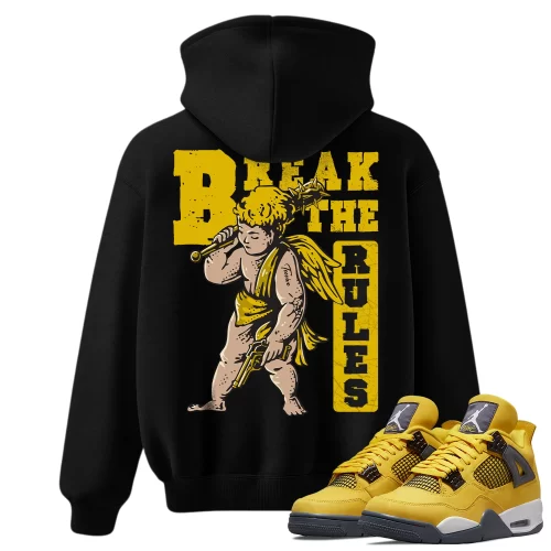 TeeVivo Hoodie Match Air Jordan 4 Retro Lightning Break the rules – Air Jordan 4 Hoodie, AJ4 Hoodie