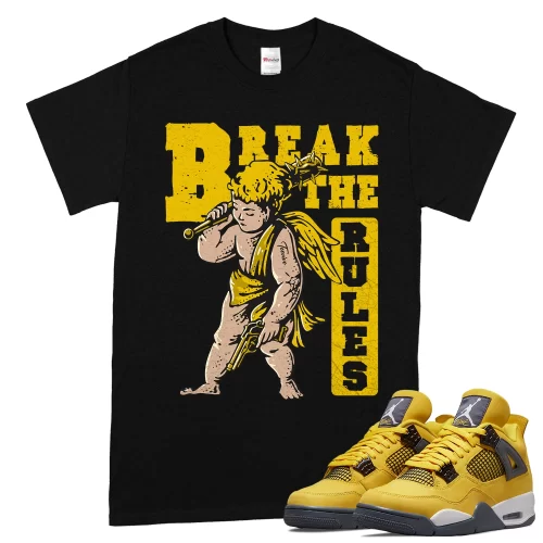 TeeVivo T-Shirt Match Air Jordan 4 Retro Lightning Break the rules – Air Jordan 4 Shirt, AJ4 Shirt