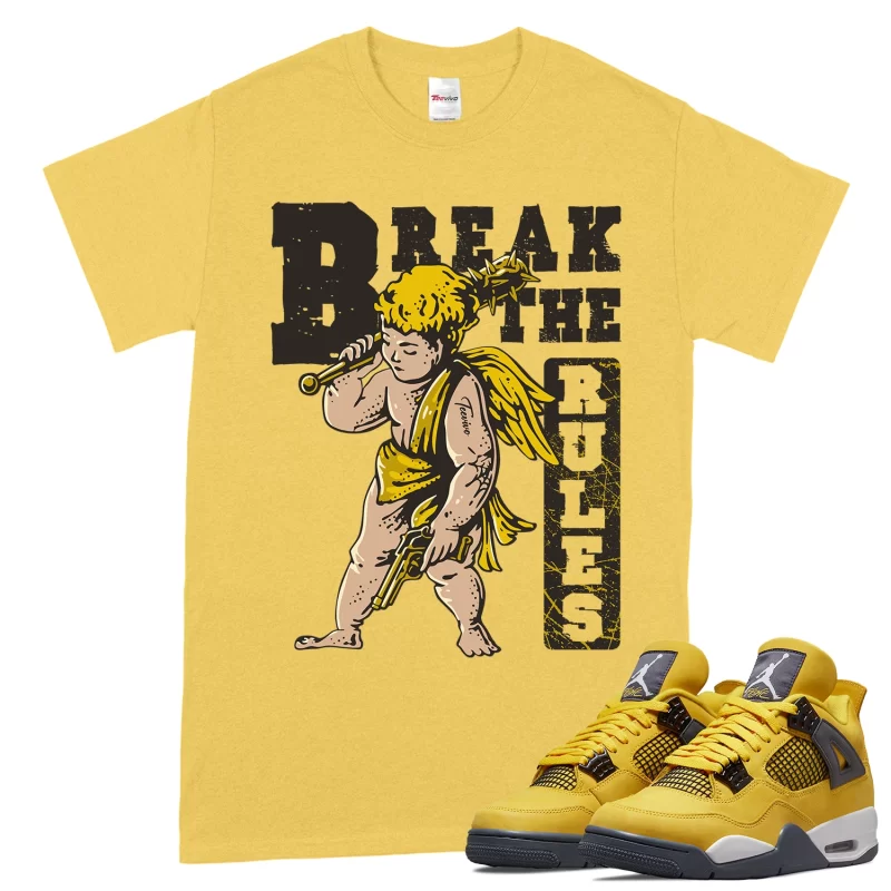 TeeVivo T-Shirt Match Air Jordan 4 Retro Lightning Break the rules – Air Jordan 4 Shirt, AJ4 Shirt
