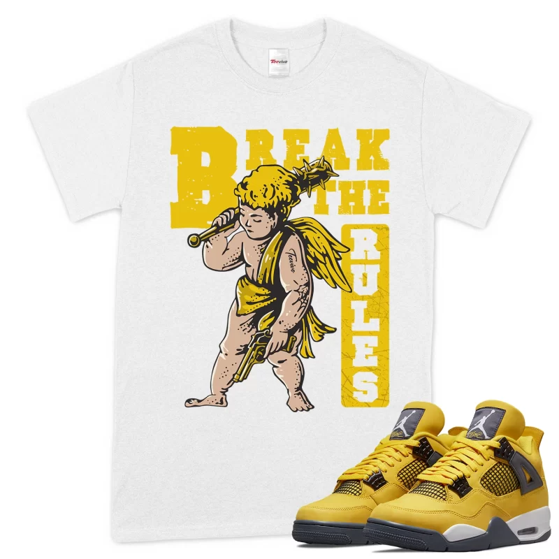 TeeVivo T-Shirt Match Air Jordan 4 Retro Lightning Break the rules – Air Jordan 4 Shirt, AJ4 Shirt