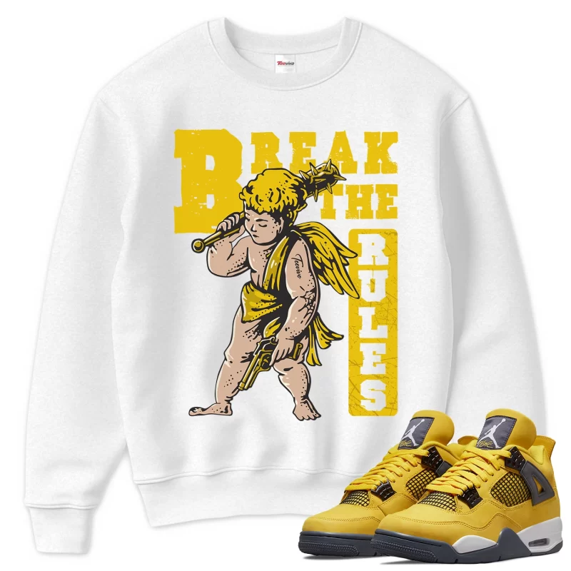TeeVivo Sweatshirt Match Air Jordan 4 Retro Lightning Break the rules – Air Jordan 4 Sweatshirt, AJ4 Sweatshirt