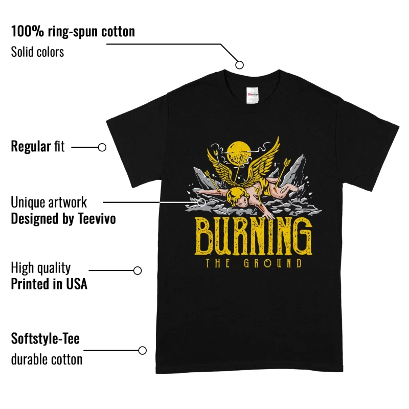 TeeVivo T-Shirt Match Air Jordan 4 Retro Lightning Burning the ground – Air Jordan 4 Shirt, AJ4 Shirt