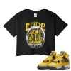 TeeVivo Crop Top Match Air Jordan 4 Retro Lightning Crime – Air Jordan 4 Crop Top, AJ4 Crop Top
