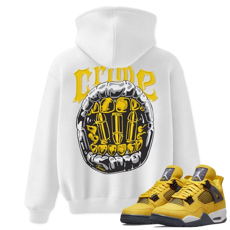 TeeVivo Hoodie Match Air Jordan 4 Retro Lightning Crime – Air Jordan 4 Hoodie, AJ4 Hoodie