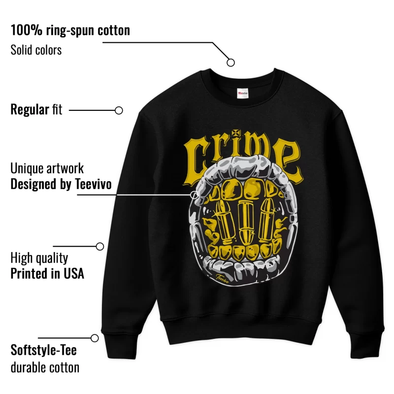 TeeVivo Sweatshirt Match Air Jordan 4 Retro Lightning Crime – Air Jordan 4 Sweatshirt, AJ4 Sweatshirt
