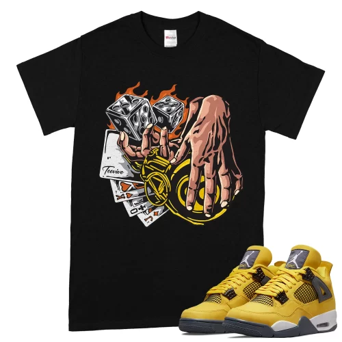 TeeVivo T-Shirt Match Air Jordan 4 Retro Lightning Gambling – Air Jordan 4 Shirt, AJ4 Shirt