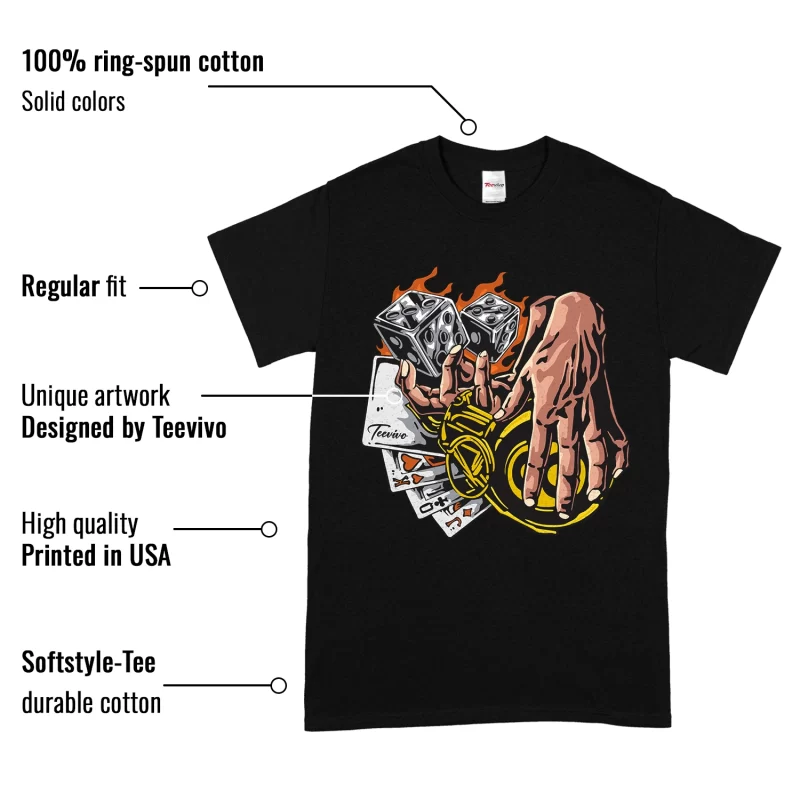 TeeVivo T-Shirt Match Air Jordan 4 Retro Lightning Gambling – Air Jordan 4 Shirt, AJ4 Shirt