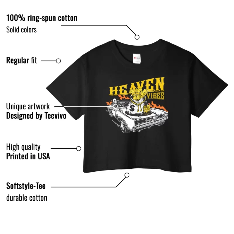 TeeVivo Crop Top Match Air Jordan 4 Retro Lightning Heaven vibes – Air Jordan 4 Crop Top, AJ4 Crop Top