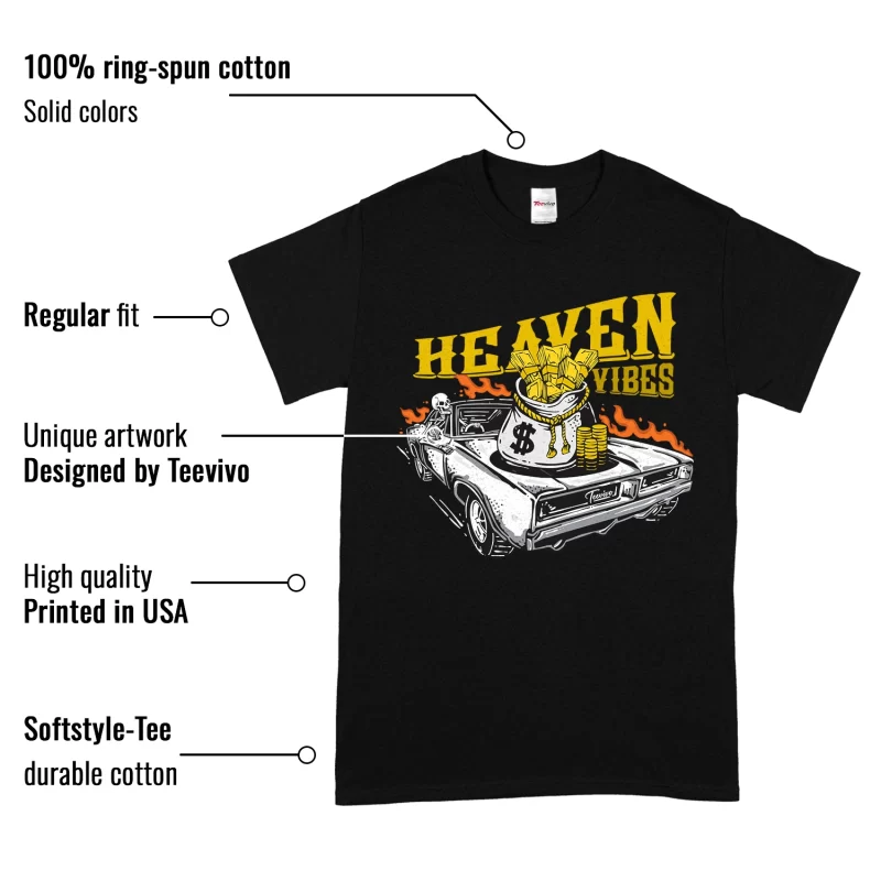 TeeVivo T-Shirt Match Air Jordan 4 Retro Lightning Heaven vibes – Air Jordan 4 Shirt, AJ4 Shirt