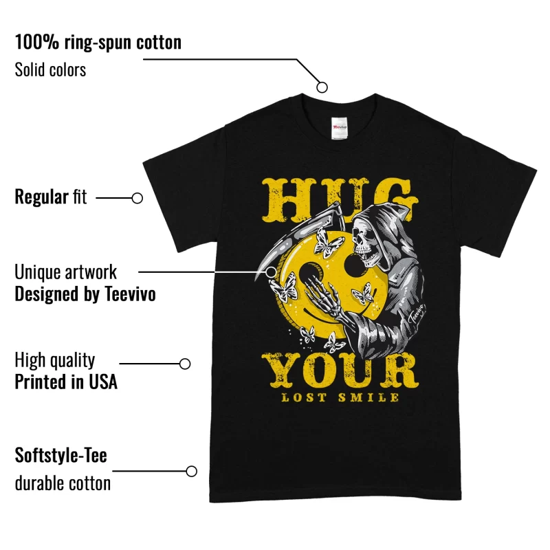 TeeVivo T-Shirt Match Air Jordan 4 Retro Lightning Hug your lost smile – Air Jordan 4 Shirt, AJ4 Shirt