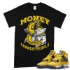 TeeVivo T-Shirt Match Air Jordan 4 Retro Lightning Money change people – Air Jordan 4 Shirt, AJ4 Shirt