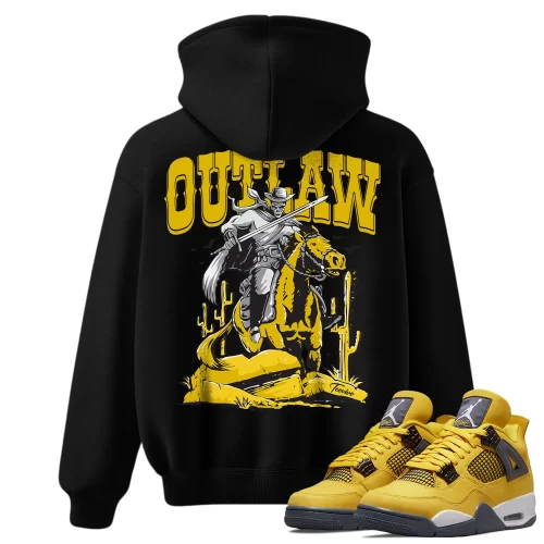 TeeVivo Hoodie Match Air Jordan 4 Retro Lightning Outlaw – Air Jordan 4 Hoodie, AJ4 Hoodie