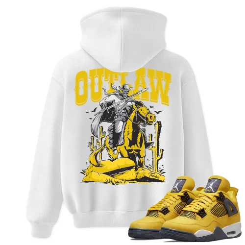TeeVivo Hoodie Match Air Jordan 4 Retro Lightning Outlaw – Air Jordan 4 Hoodie, AJ4 Hoodie