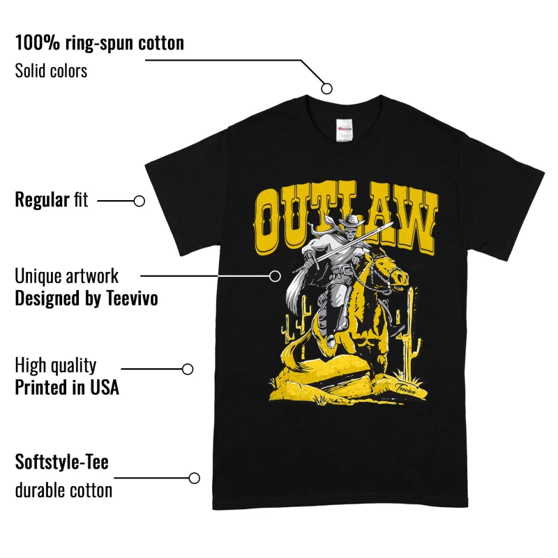 TeeVivo T-Shirt Match Air Jordan 4 Retro Lightning Outlaw – Air Jordan 4 Shirt, AJ4 Shirt