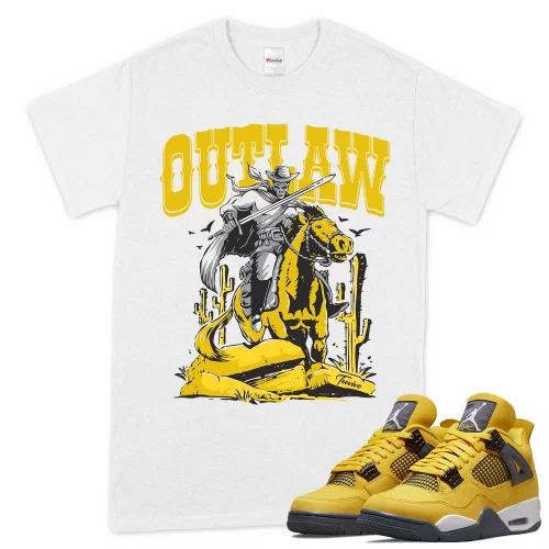 TeeVivo T-Shirt Match Air Jordan 4 Retro Lightning Outlaw – Air Jordan 4 Shirt, AJ4 Shirt