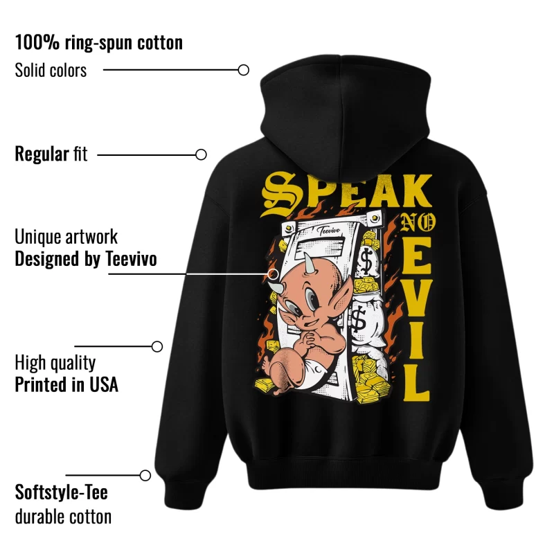 TeeVivo Hoodie Match Air Jordan 4 Retro Lightning Speak no evil – Air Jordan 4 Hoodie, AJ4 Hoodie