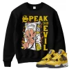 TeeVivo Sweatshirt Match Air Jordan 4 Retro Lightning Speak no evil – Air Jordan 4 Sweatshirt, AJ4 Sweatshirt