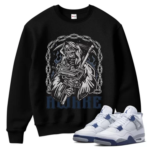 TeeVivo Sweatshirt Match Air Jordan 4 Retro Midnight Navy Awake – Air Jordan 4 Sweatshirt, AJ4 Sweatshirt