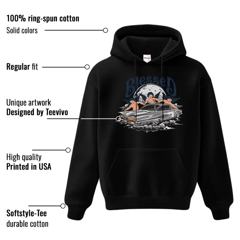 TeeVivo Hoodie Match Air Jordan 4 Retro Midnight Navy Blessed – Air Jordan 4 Hoodie, AJ4 Hoodie