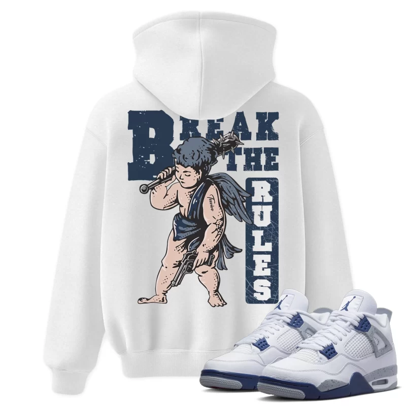 TeeVivo Hoodie Match Air Jordan 4 Retro Midnight Navy Break the rules – Air Jordan 4 Hoodie, AJ4 Hoodie