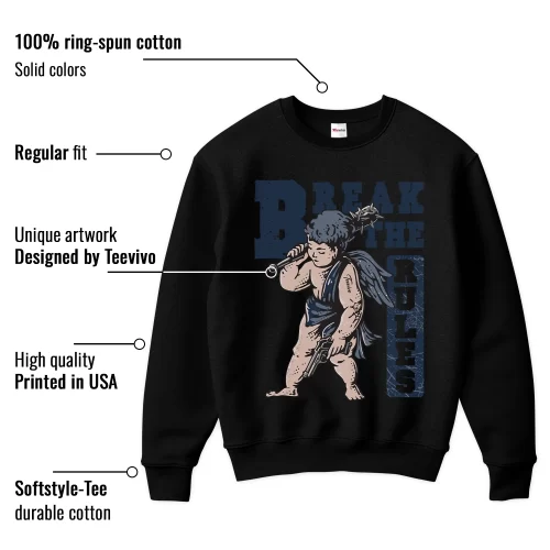 TeeVivo Sweatshirt Match Air Jordan 4 Retro Midnight Navy Break the rules – Air Jordan 4 Sweatshirt, AJ4 Sweatshirt
