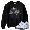 TeeVivo Sweatshirt Match Air Jordan 4 Retro Midnight Navy Burning the ground – Air Jordan 4 Sweatshirt, AJ4 Sweatshirt