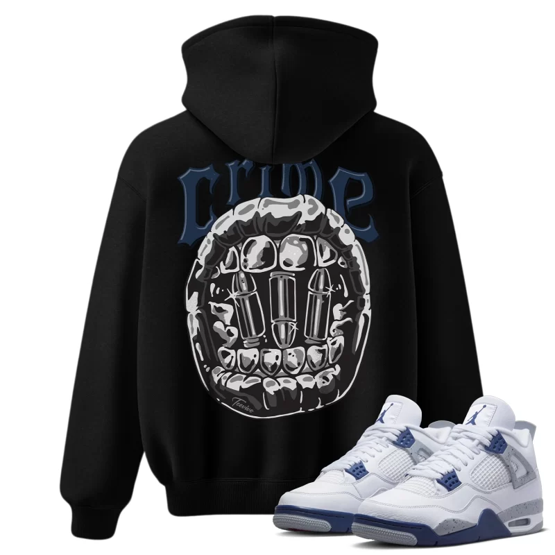 TeeVivo Hoodie Match Air Jordan 4 Retro Midnight Navy Crime – Air Jordan 4 Hoodie, AJ4 Hoodie