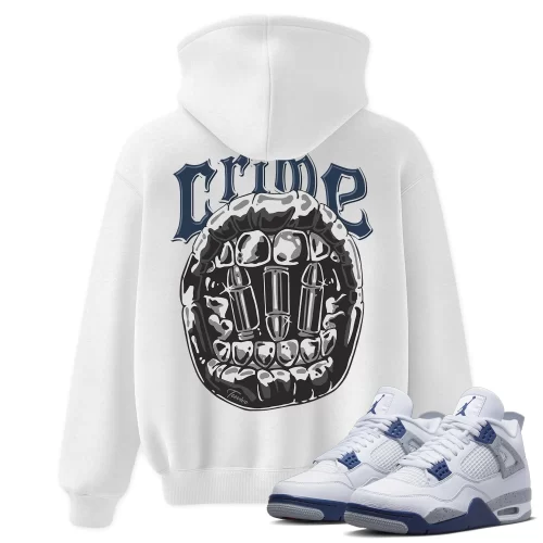 TeeVivo Hoodie Match Air Jordan 4 Retro Midnight Navy Crime – Air Jordan 4 Hoodie, AJ4 Hoodie