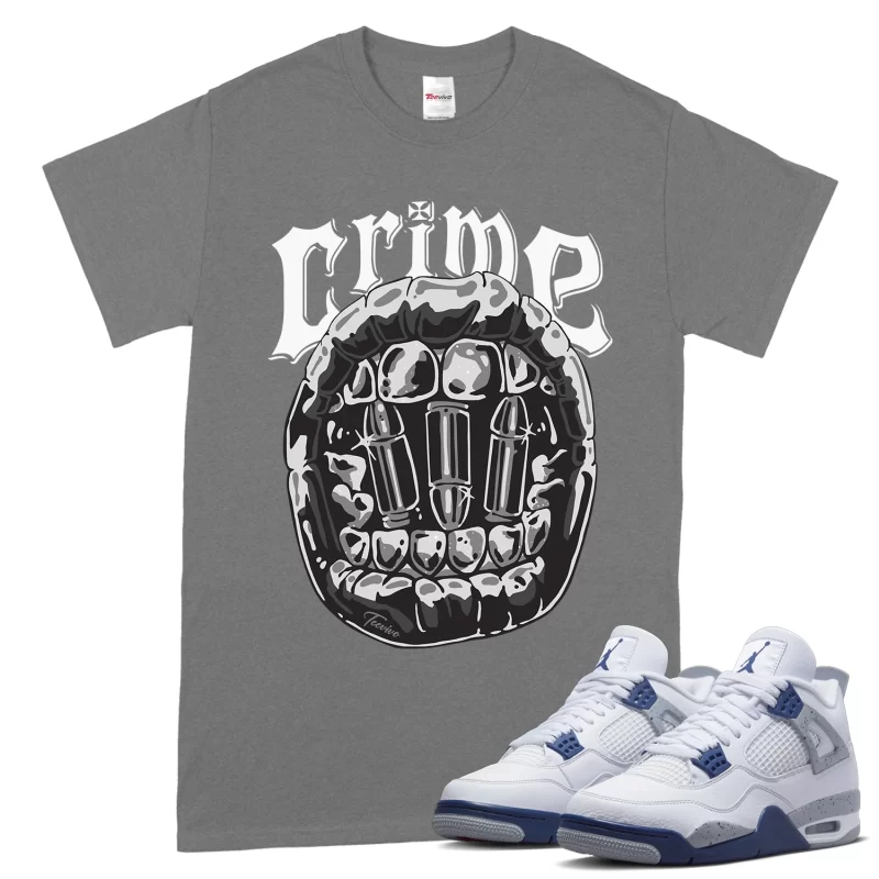 TeeVivo T-Shirt Match Air Jordan 4 Retro Midnight Navy Crime – Air Jordan 4 Shirt, AJ4 Shirt
