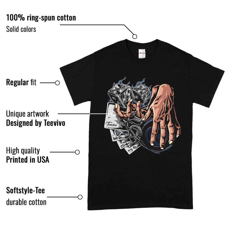 TeeVivo T-Shirt Match Air Jordan 4 Retro Midnight Navy Gambling – Air Jordan 4 Shirt, AJ4 Shirt