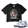 TeeVivo Crop Top Match Air Jordan 4 Retro Midnight Navy God Daaamn – Air Jordan 4 Crop Top, AJ4 Crop Top