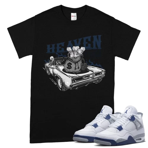 TeeVivo T-Shirt Match Air Jordan 4 Retro Midnight Navy Heaven vibes – Air Jordan 4 Shirt, AJ4 Shirt
