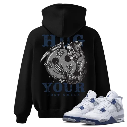 TeeVivo Hoodie Match Air Jordan 4 Retro Midnight Navy Hug your lost smile – Air Jordan 4 Hoodie, AJ4 Hoodie
