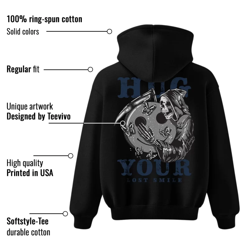 TeeVivo Hoodie Match Air Jordan 4 Retro Midnight Navy Hug your lost smile – Air Jordan 4 Hoodie, AJ4 Hoodie