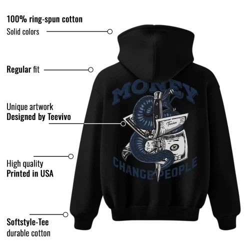 TeeVivo Hoodie Match Air Jordan 4 Retro Midnight Navy Money change people – Air Jordan 4 Hoodie, AJ4 Hoodie