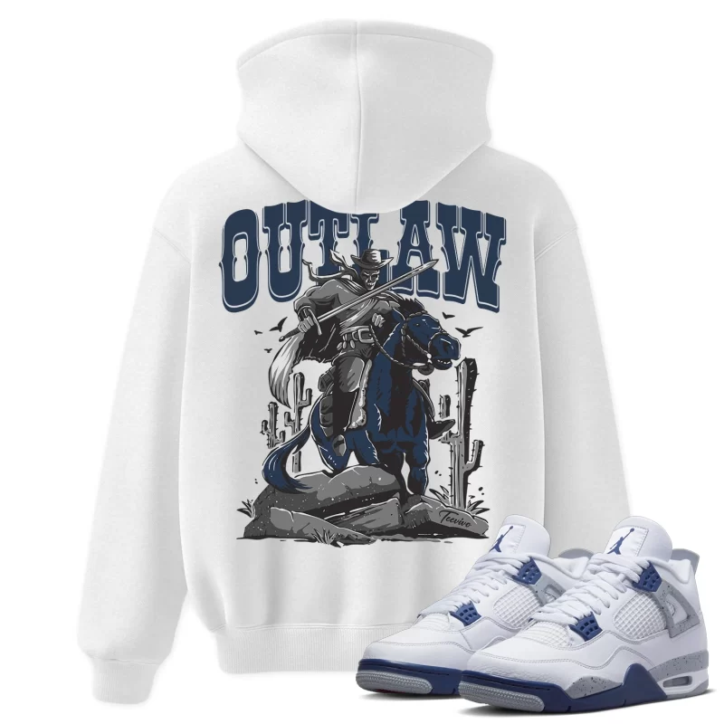 TeeVivo Hoodie Match Air Jordan 4 Retro Midnight Navy Outlaw – Air Jordan 4 Hoodie, AJ4 Hoodie
