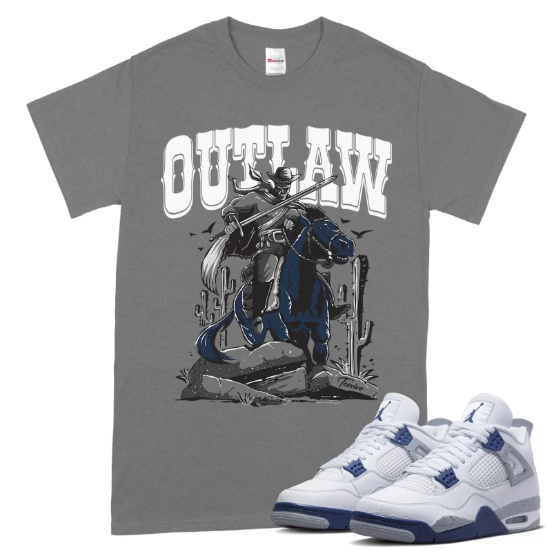 TeeVivo T-Shirt Match Air Jordan 4 Retro Midnight Navy Outlaw – Air Jordan 4 Shirt, AJ4 Shirt
