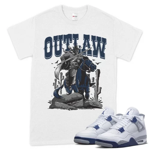 TeeVivo T-Shirt Match Air Jordan 4 Retro Midnight Navy Outlaw – Air Jordan 4 Shirt, AJ4 Shirt