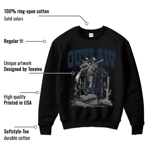 TeeVivo Sweatshirt Match Air Jordan 4 Retro Midnight Navy Outlaw – Air Jordan 4 Sweatshirt, AJ4 Sweatshirt