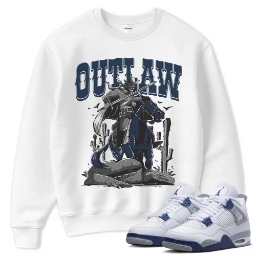 TeeVivo Sweatshirt Match Air Jordan 4 Retro Midnight Navy Outlaw – Air Jordan 4 Sweatshirt, AJ4 Sweatshirt