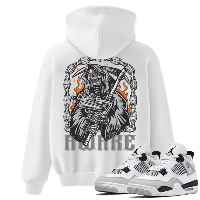TeeVivo Hoodie Match Air Jordan 4 Retro Military Black Awake – Air Jordan 4 Hoodie, AJ4 Hoodie