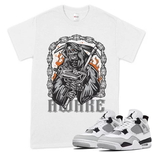 TeeVivo T-Shirt Match Air Jordan 4 Retro Military Black Awake – Air Jordan 4 Shirt, AJ4 Shirt