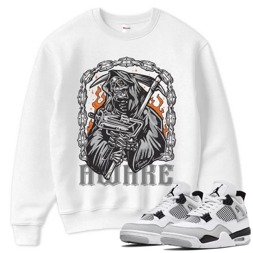 TeeVivo Sweatshirt Match Air Jordan 4 Retro Military Black Awake – Air Jordan 4 Sweatshirt, AJ4 Sweatshirt