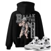 TeeVivo Hoodie Match Air Jordan 4 Retro Military Black Break the rules – Air Jordan 4 Hoodie, AJ4 Hoodie