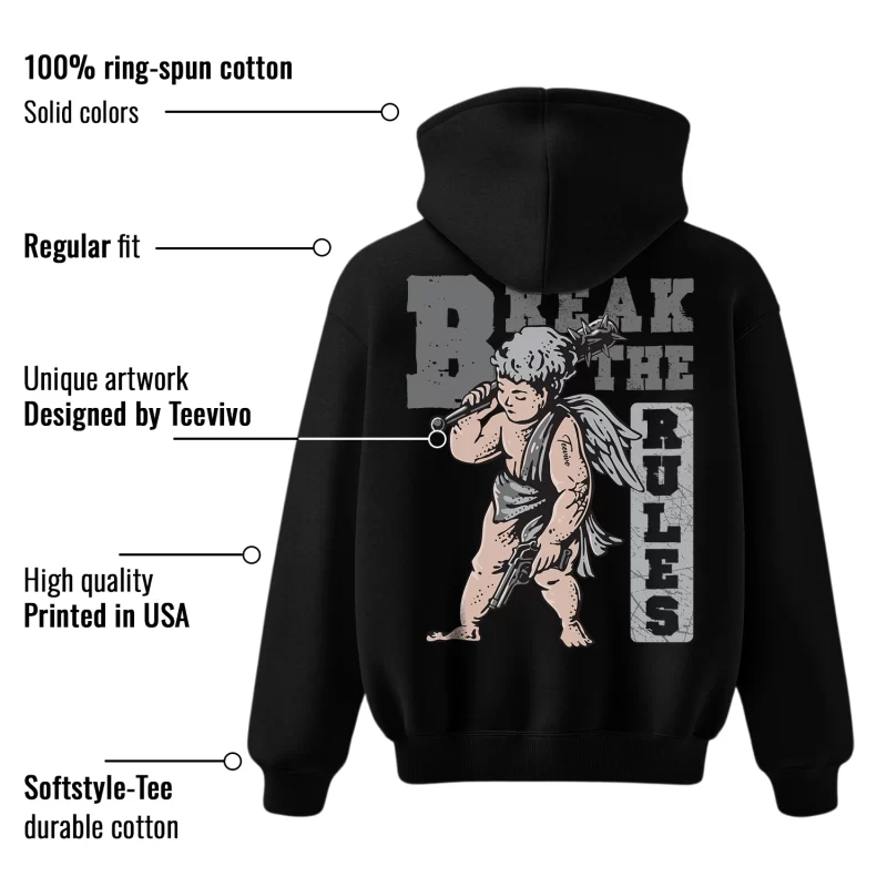 TeeVivo Hoodie Match Air Jordan 4 Retro Military Black Break the rules – Air Jordan 4 Hoodie, AJ4 Hoodie