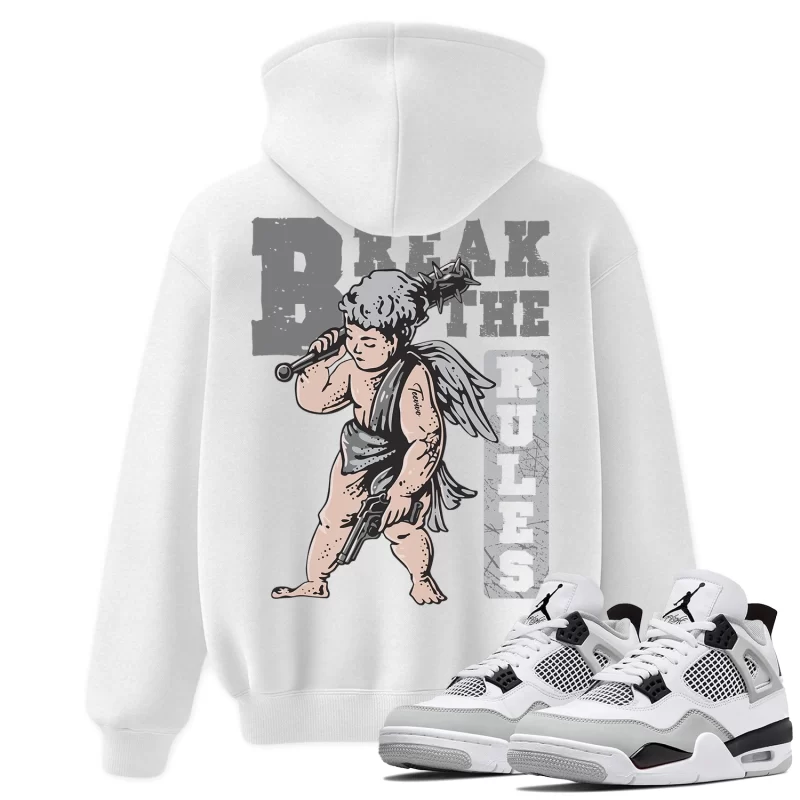 TeeVivo Hoodie Match Air Jordan 4 Retro Military Black Break the rules – Air Jordan 4 Hoodie, AJ4 Hoodie