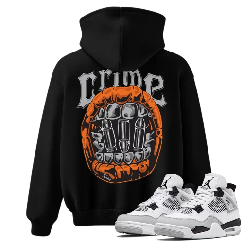 TeeVivo Hoodie Match Air Jordan 4 Retro Military Black Crime – Air Jordan 4 Hoodie, AJ4 Hoodie